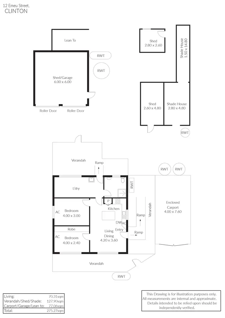 Floorplan of Homely house listing, 12 Emeu Street, Clinton SA 5570