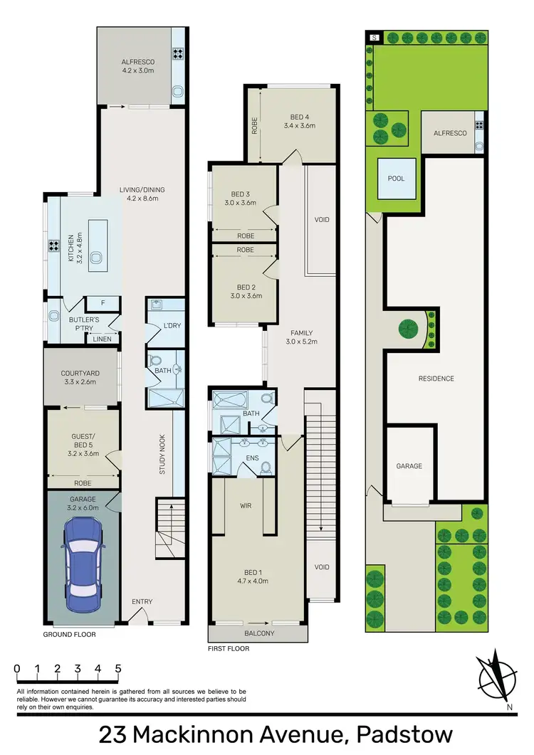 Floorplan of Homely semi-detached listing, 23 Mackinnon Avenue, Padstow NSW 2211