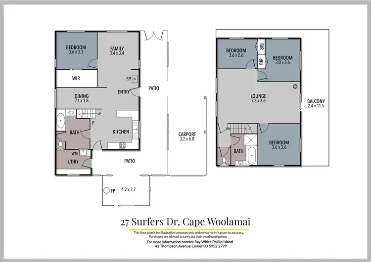 Floorplan of Homely house listing, 27 Surfers Drive, Cape Woolamai VIC 3925