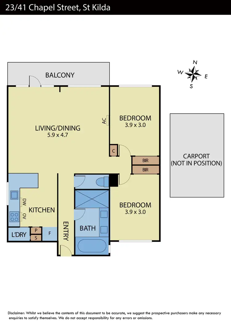 Floorplan of Homely apartment listing, 23/41 Chapel Street, St Kilda VIC 3182