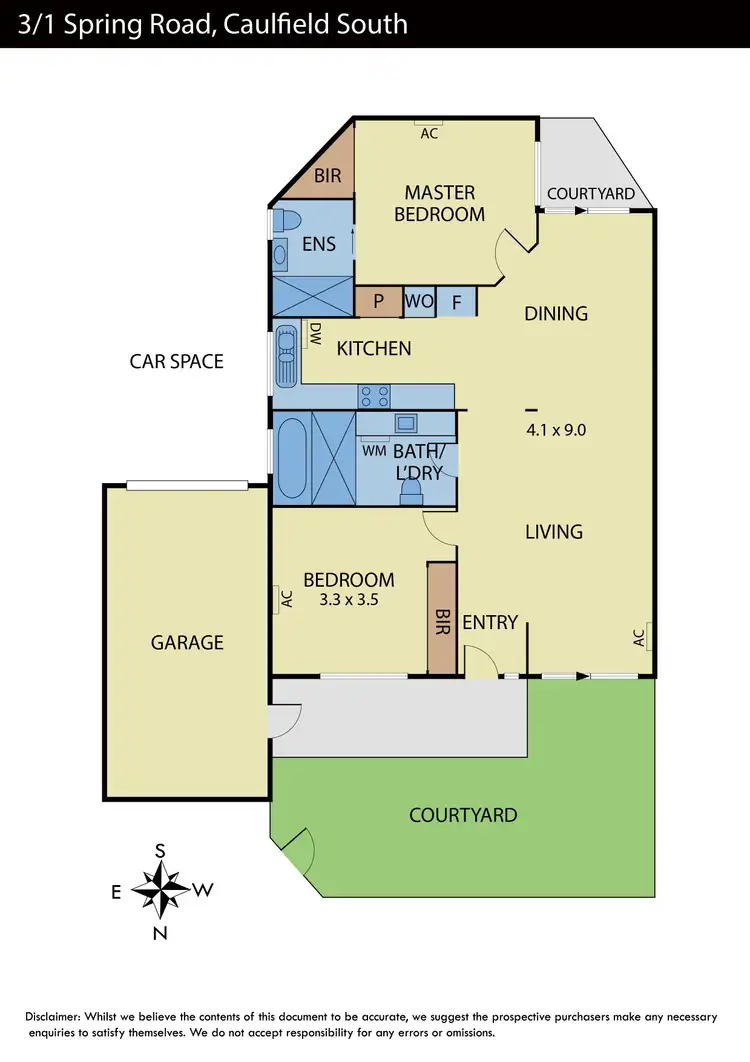 Floorplan of Homely unit listing, 3/1 Spring Road, Caulfield South VIC 3162
