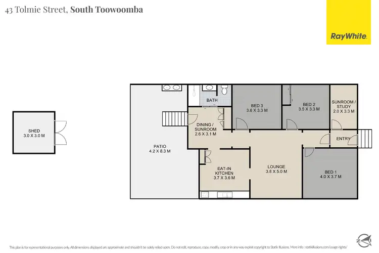 Floorplan of Homely house listing, 43 Tolmie Street, South Toowoomba QLD 4350