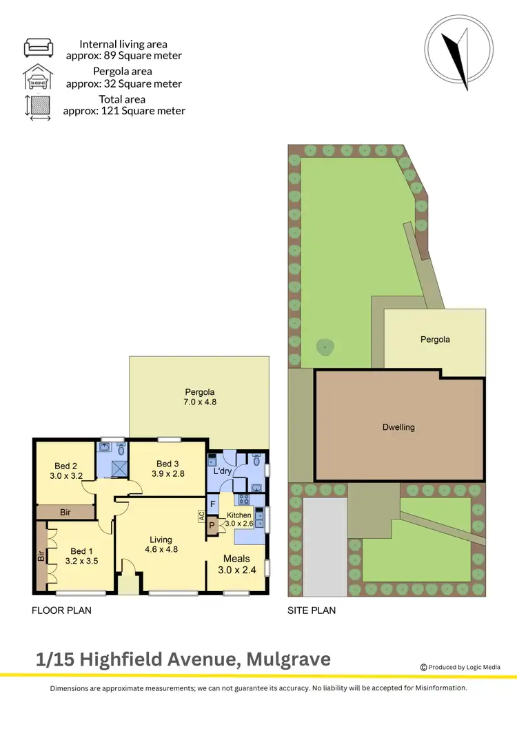 Floorplan of Homely unit listing, 1/15 Highfield Avenue, Mulgrave VIC 3170