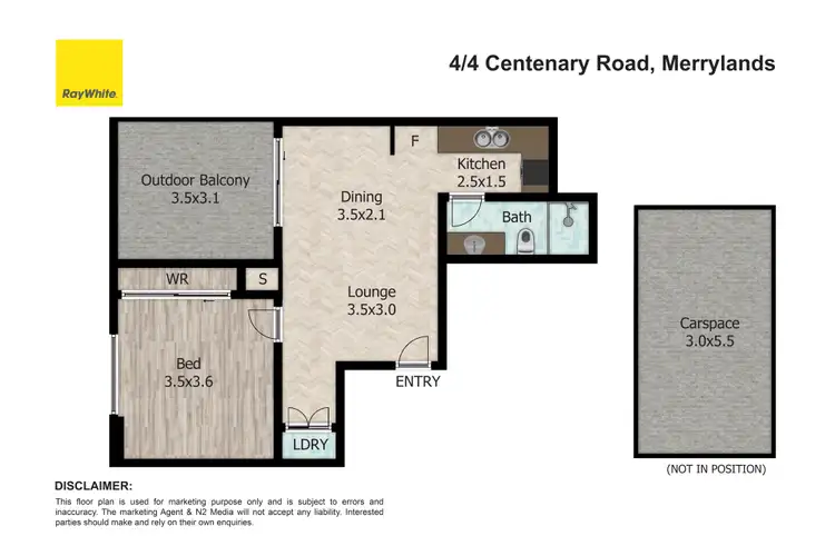 Floorplan of Homely unit listing, 4/4-6 Centenary Road, Merrylands NSW 2160