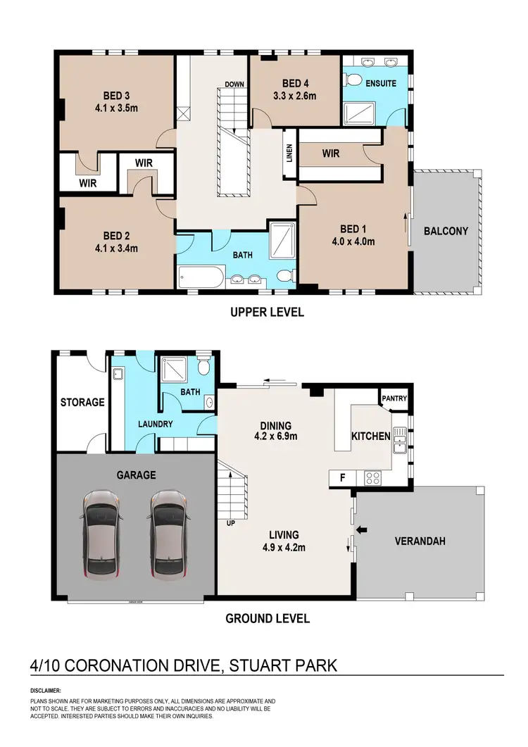 Floorplan of Homely townhouse listing, 4/10 Coronation Drive, Stuart Park NT 820