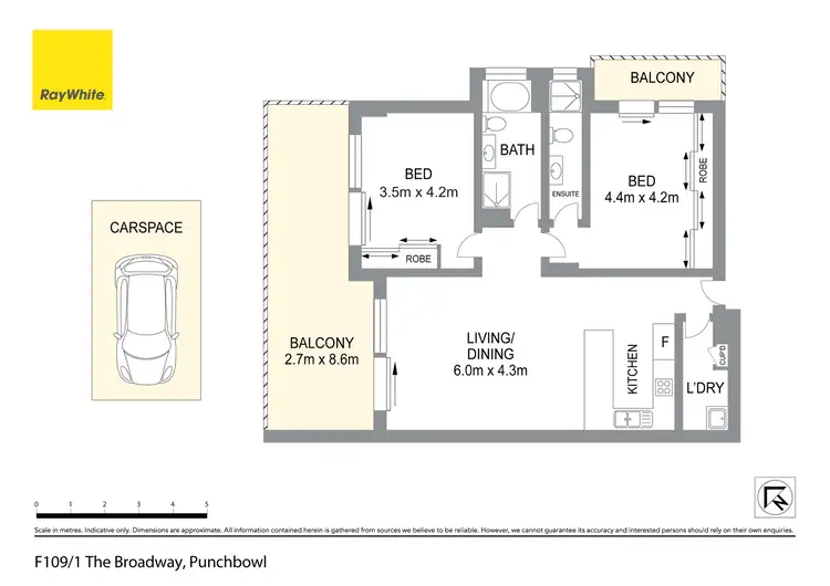 Floorplan of Homely apartment listing, F109/1 Broadway, Punchbowl NSW 2196