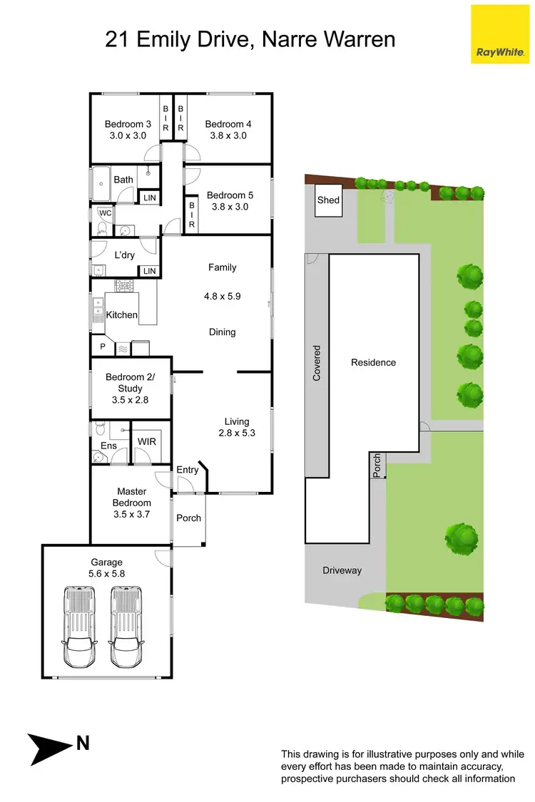 Floorplan of Homely house listing, 21 Emily Drive, Narre Warren VIC 3805