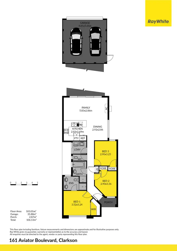 Floorplan of Homely house listing, 161 Aviator Boulevard, Clarkson WA 6030