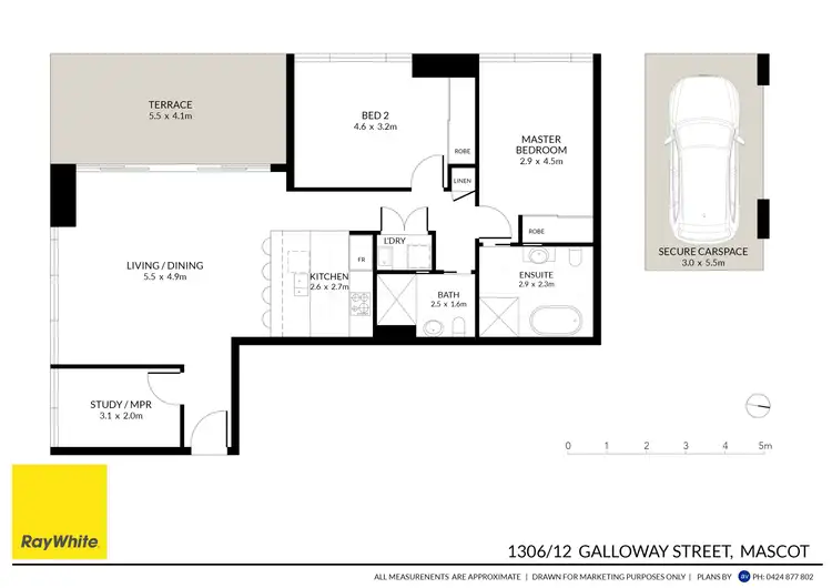 Floorplan of Homely apartment listing, 1306/12 Galloway Street, Mascot NSW 2020