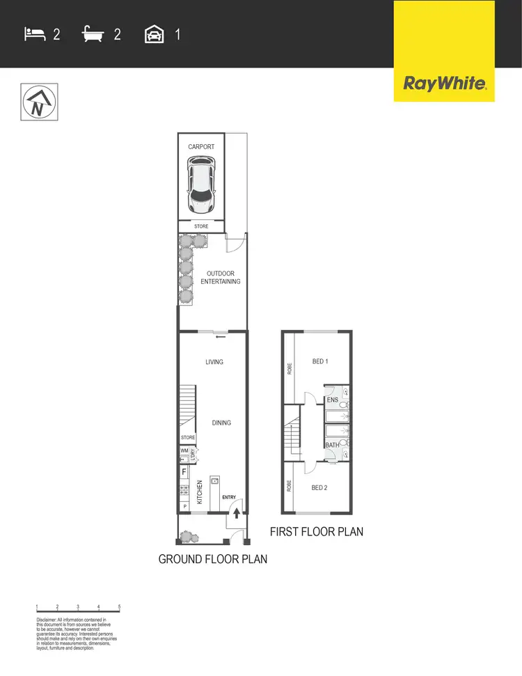 Floorplan of Homely townhouse listing, 21/2 Bulletin Street, Lawson ACT 2617