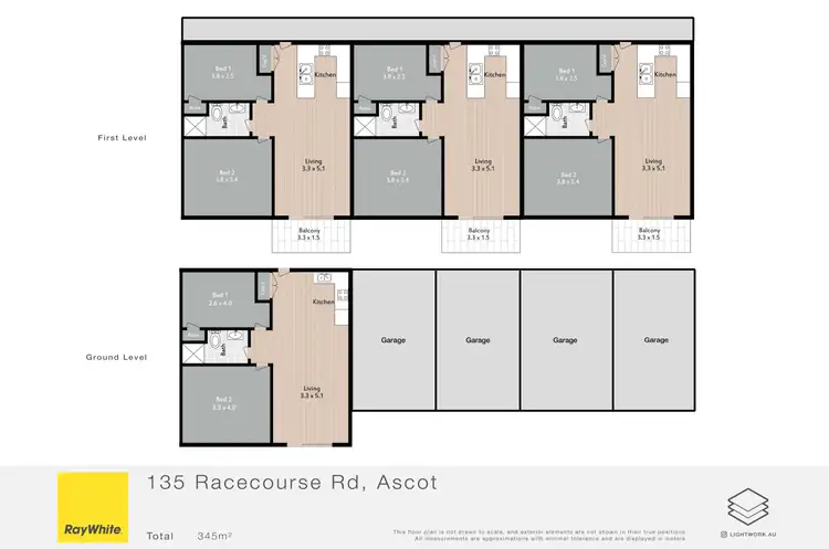 Floorplan of Homely block of units listing, 1-4/135 Racecourse Road, Ascot QLD 4007