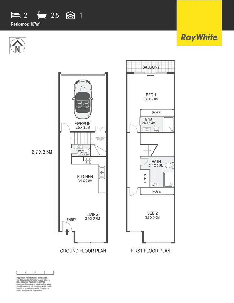Floorplan of Homely townhouse listing, 27/2 Pipeclay Street, Lawson ACT 2617