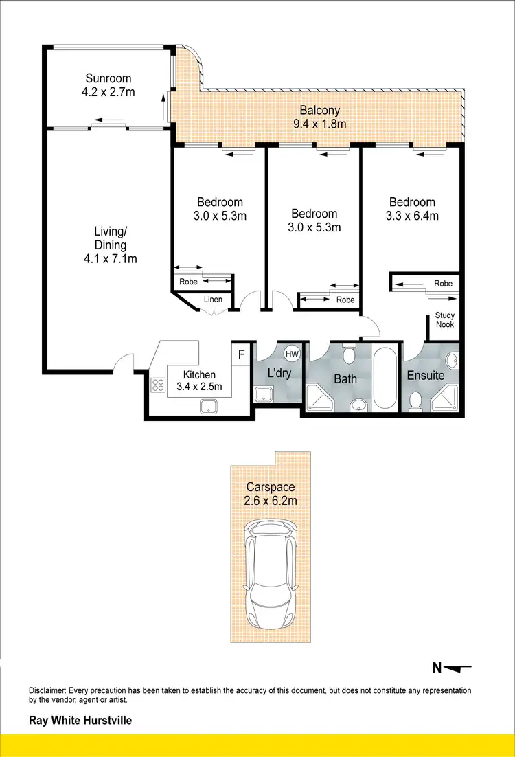Floorplan of Homely apartment listing, 27/39-61 Gibbons Street, Redfern NSW 2016