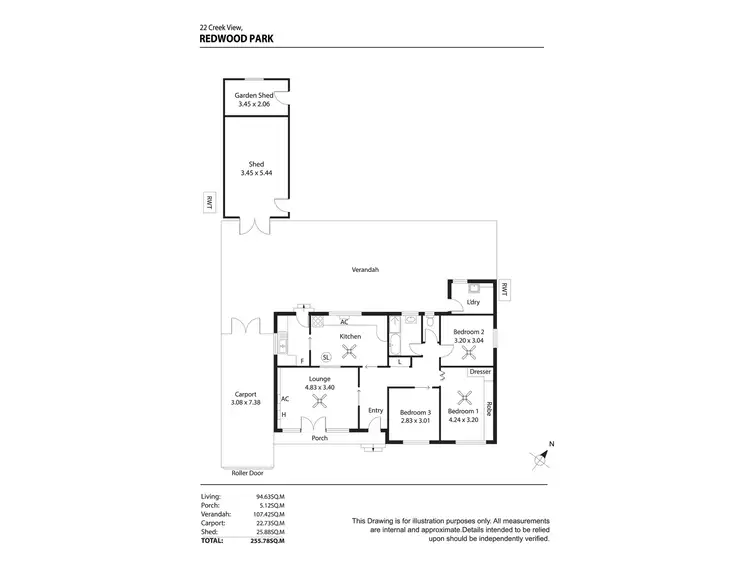 Floorplan of Homely house listing, 22 Creek View Drive, Redwood Park SA 5097