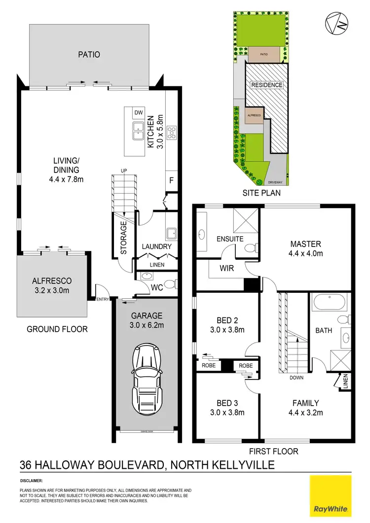 Floorplan of Homely semi-detached listing, 36 Halloway Boulevard, North Kellyville NSW 2155