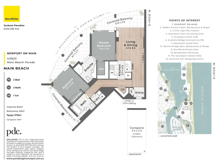 Floorplan of Homely apartment listing, 4/3655 Main Beach Parade, Main Beach QLD 4217