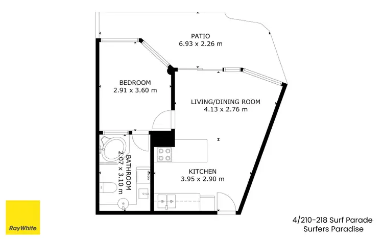 Floorplan of Homely apartment listing, 4/210-218 Surf Parade, Surfers Paradise QLD 4217