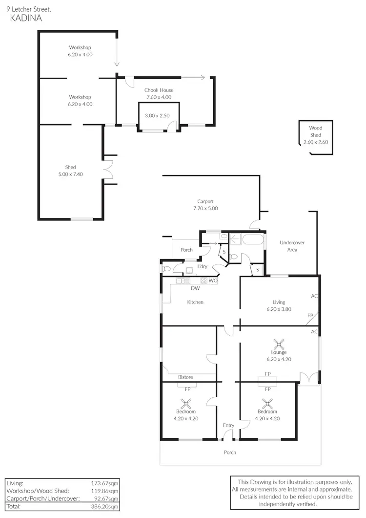 Floorplan of Homely house listing, 9 Letcher Street, Kadina SA 5554