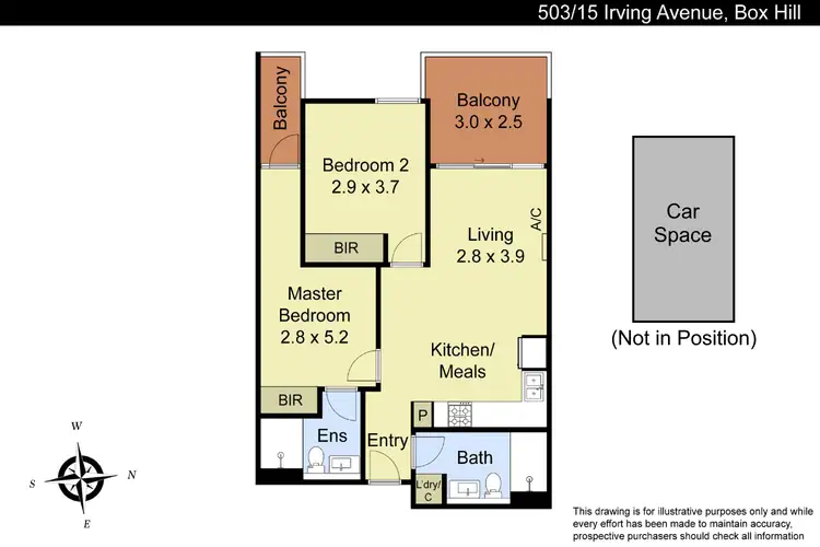 Floorplan of Homely apartment listing, 503/15 Irving Avenue, Box Hill VIC 3128