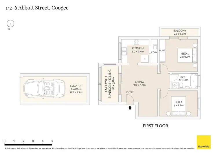 Floorplan of Homely apartment listing, 1/2-6 Abbott Street, Coogee NSW 2034