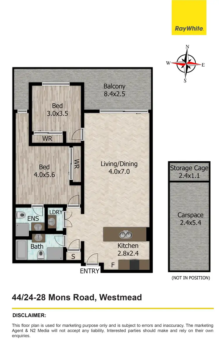 Floorplan of Homely apartment listing, 44/24-28 Mons Road, Westmead NSW 2145