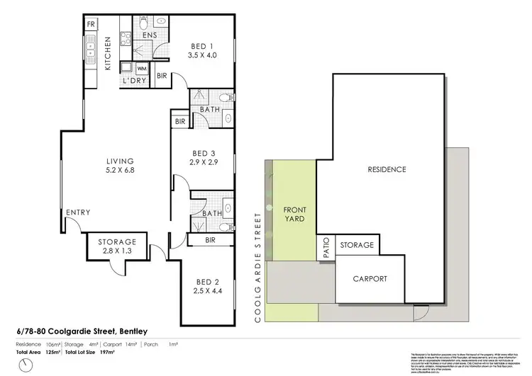 Floorplan of Homely unit listing, 6/78-80 Coolgardie Street, Bentley WA 6102