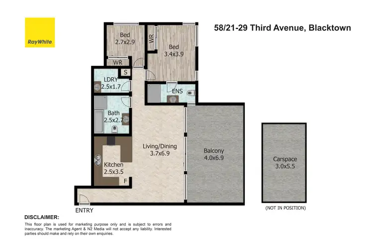 Floorplan of Homely apartment listing, 58/21-29 Third Avenue, Blacktown NSW 2148