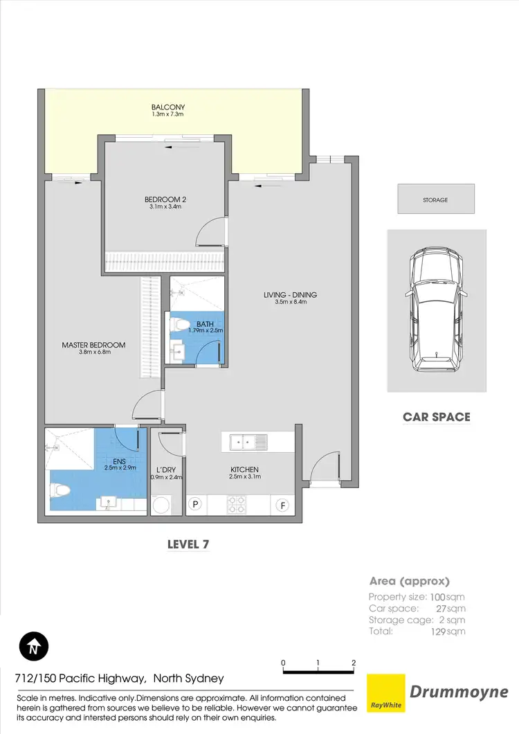 Floorplan of Homely apartment listing, 712/150 Pacific Highway, North Sydney NSW 2060