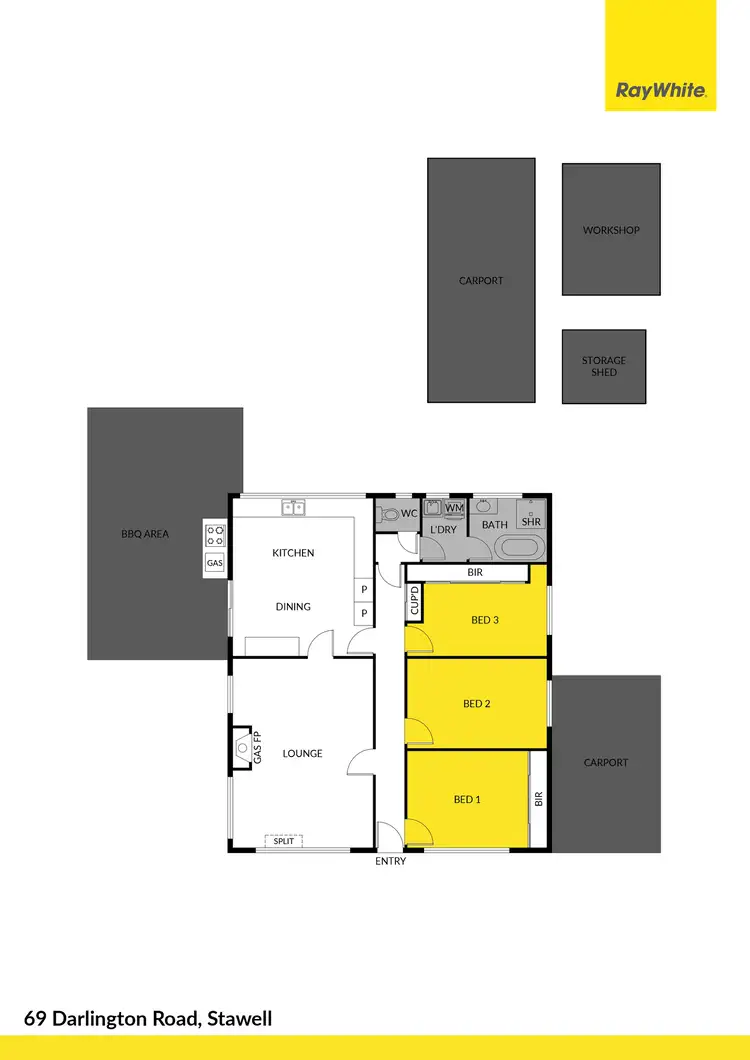 Floorplan of Homely house listing, 69 Darlington Road, Stawell VIC 3380