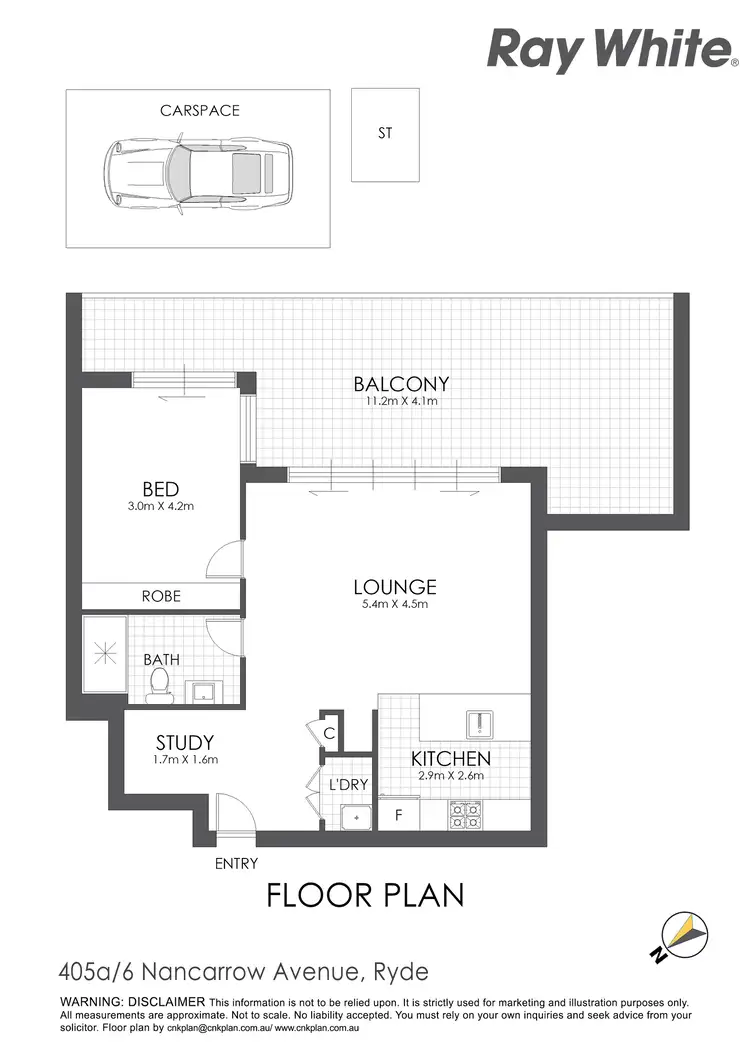 Floorplan of Homely apartment listing, 405A/6 Nancarrow Avenue, Ryde NSW 2112