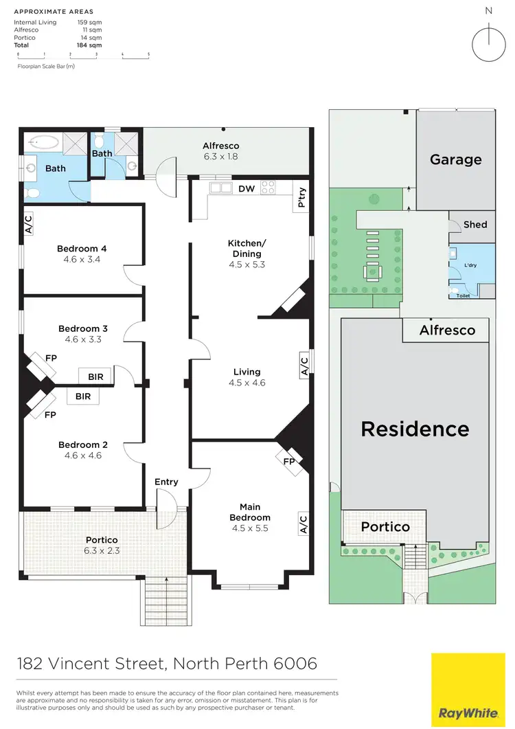 Floorplan of Homely house listing, 182 Vincent Street, North Perth WA 6006
