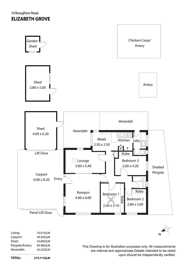 Floorplan of Homely house listing, 10 Broughton Road, Elizabeth Vale SA 5112
