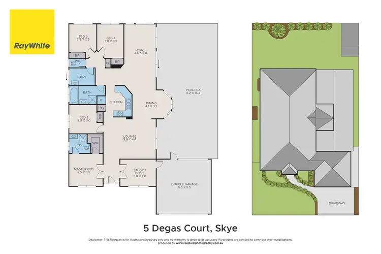 Floorplan of Homely house listing, 5 Degas Court, Skye VIC 3977