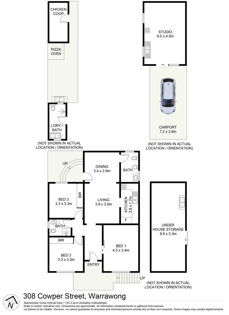 Floorplan of Homely house listing, 308 Cowper Street, Warrawong NSW 2502