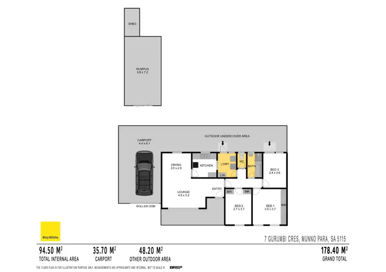 Floorplan of Homely house listing, 7 Gurumbi Crescent, Munno Para SA 5115