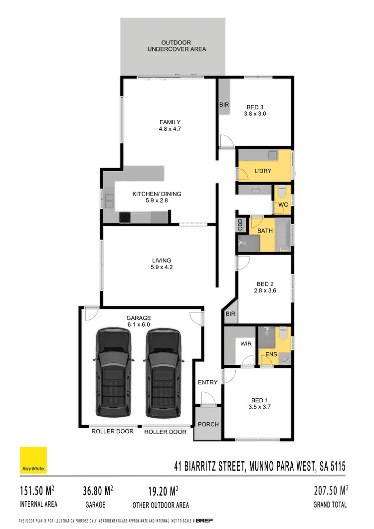 Floorplan of Homely house listing, 41 Biarritz Street, Munno Para West SA 5115