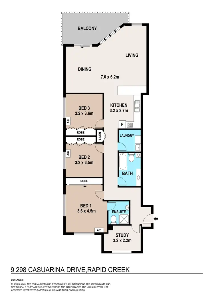 Floorplan of Homely apartment listing, 9/298 Casuarina Drive, Rapid Creek NT 810