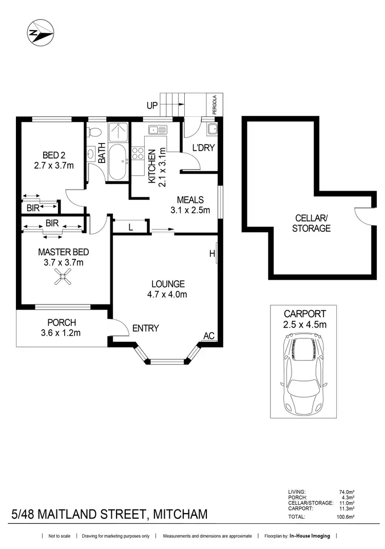 Floorplan of Homely unit listing, 5/48 Maitland Street, Mitcham SA 5062