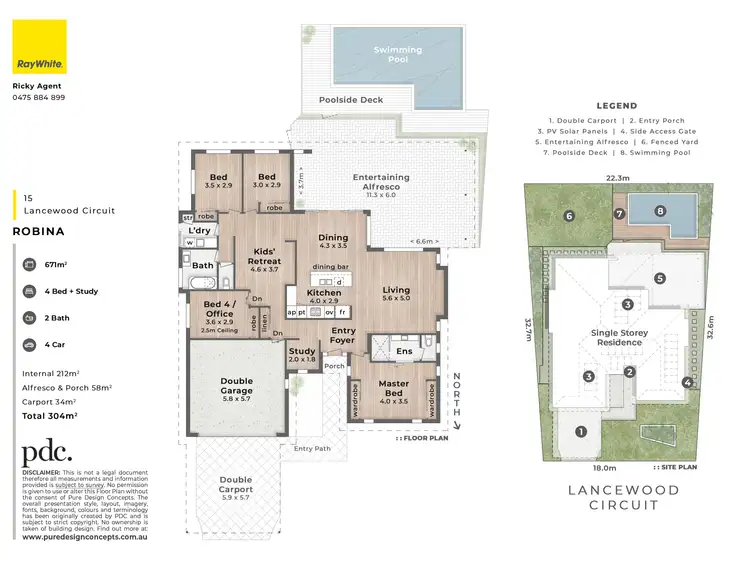 Floorplan of Homely house listing, 15 Lancewood Circuit, Robina QLD 4226
