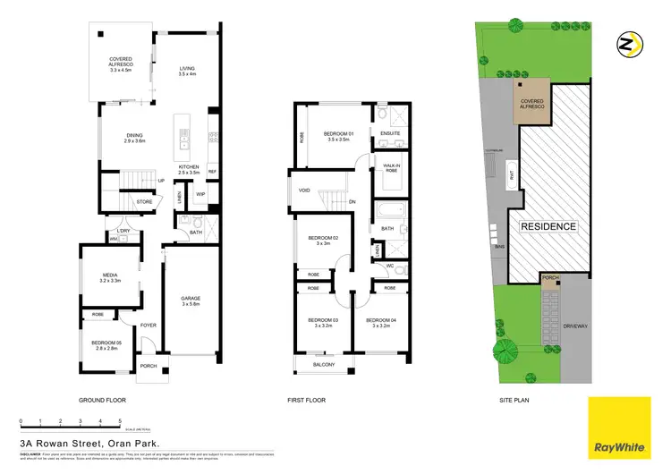 Floorplan of Homely semi-detached listing, 3A Rowan Street, Oran Park NSW 2570