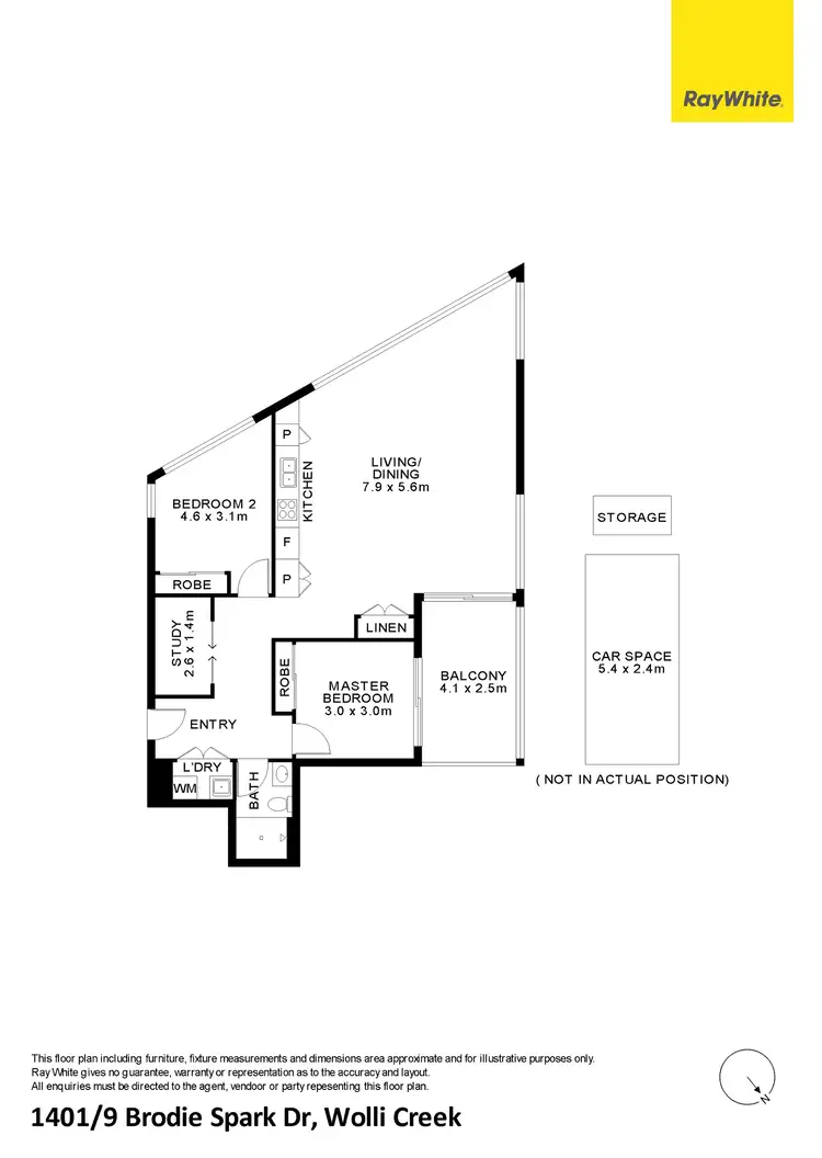 Floorplan of Homely apartment listing, 1401/9 Brodie Spark Drive, Wolli Creek NSW 2205