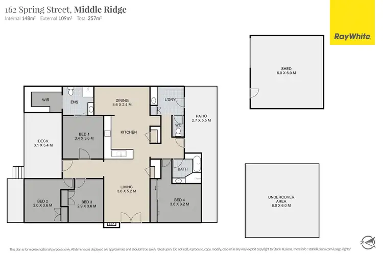 Floorplan of Homely house listing, 162 Spring Street, Middle Ridge QLD 4350