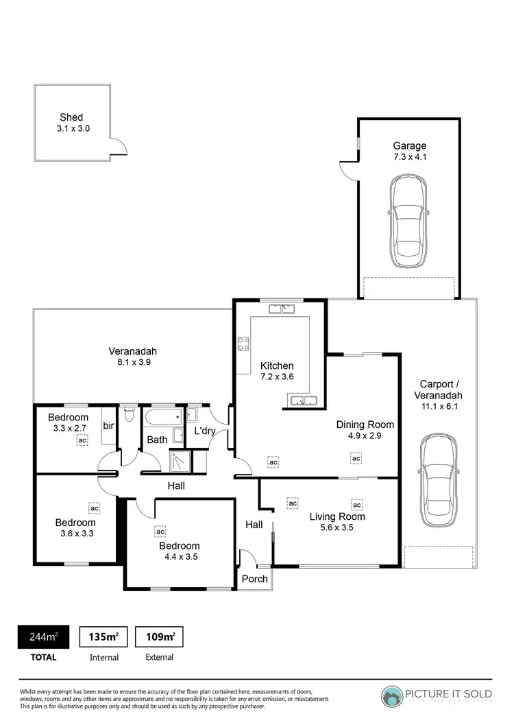 Floorplan of Homely house listing, 40 Donaldson Drive, Paradise SA 5075