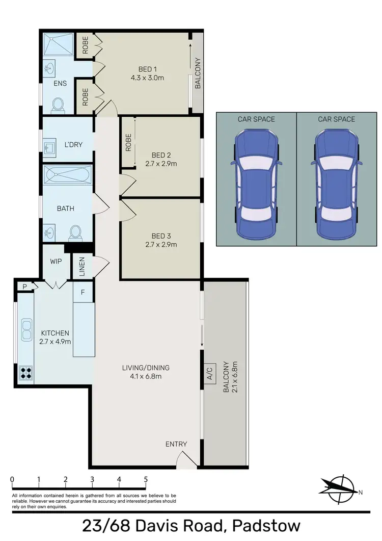 Floorplan of Homely unit listing, 23/68 Davies Road, Padstow NSW 2211