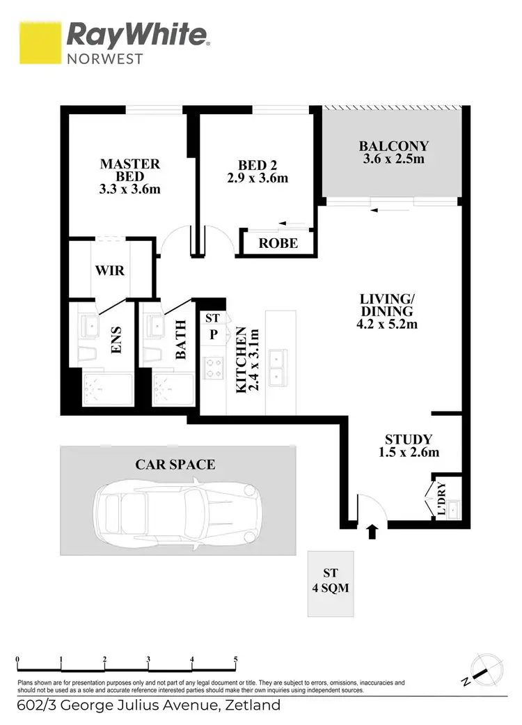 Floorplan of Homely apartment listing, 602/3 George Julius Avenue, Zetland NSW 2017