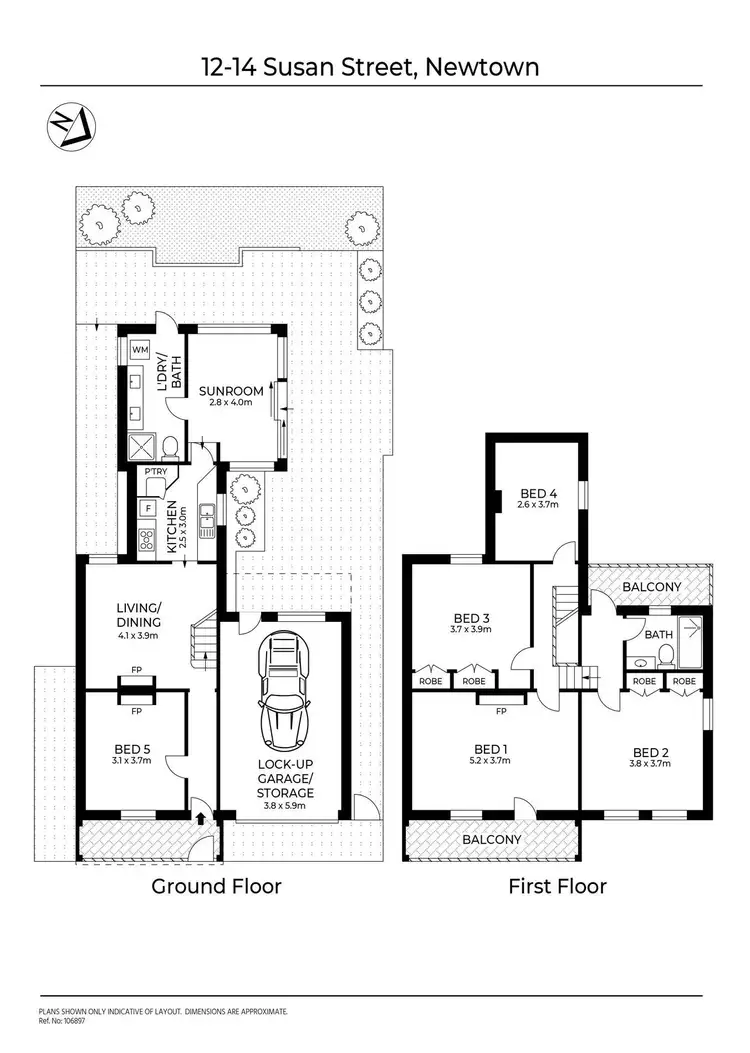 Floorplan of Homely house listing, 12-14 Susan Street, Newtown NSW 2042