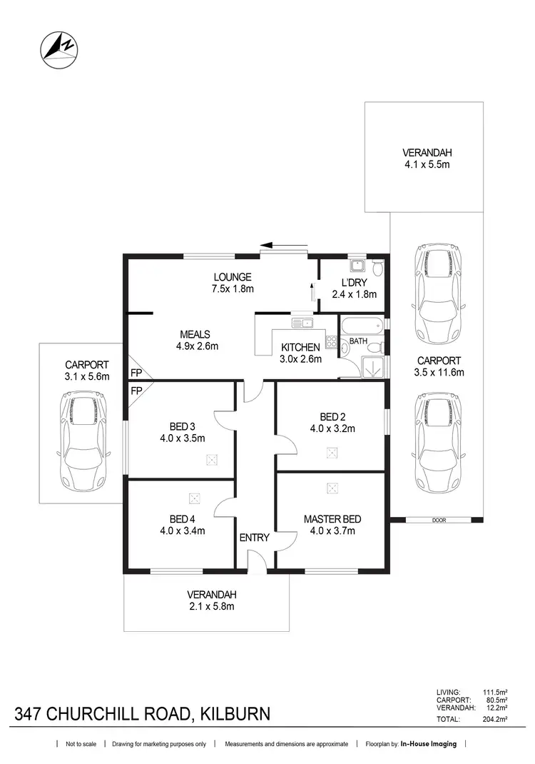 Floorplan of Homely house listing, 347 Churchill Road, Kilburn SA 5084