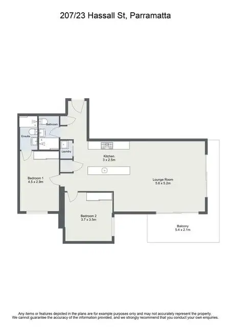 Floorplan of Homely apartment listing, 207/23 Hassall Street, Parramatta NSW 2150