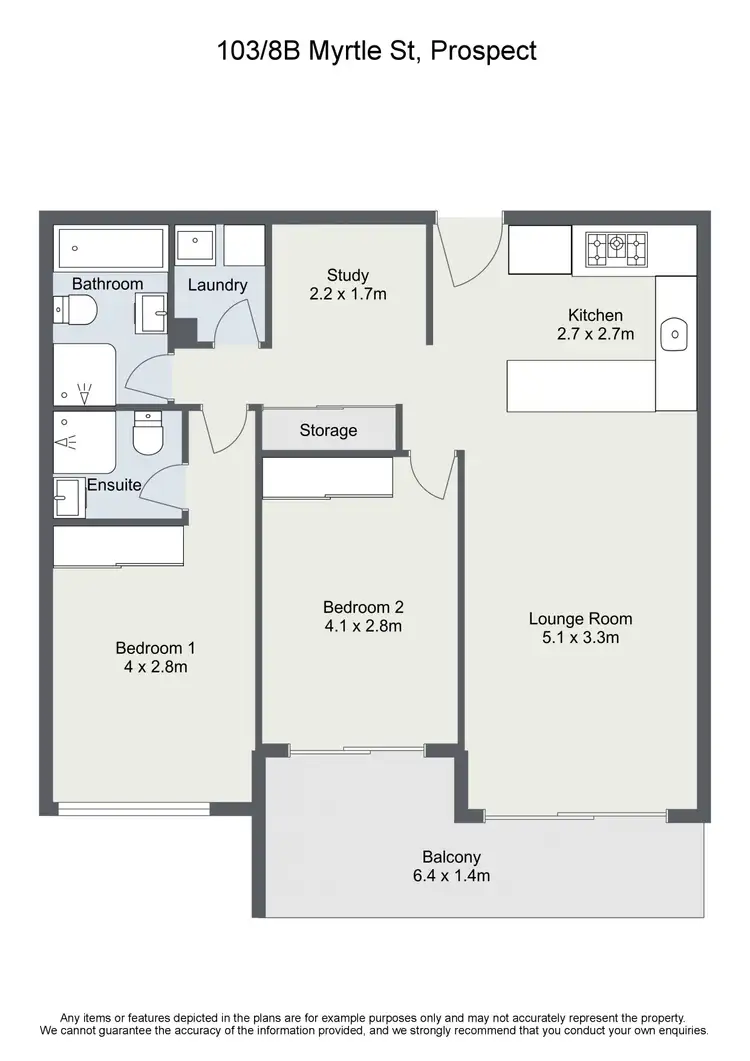Floorplan of Homely apartment listing, 103/8B Myrtle Street, Prospect NSW 2148