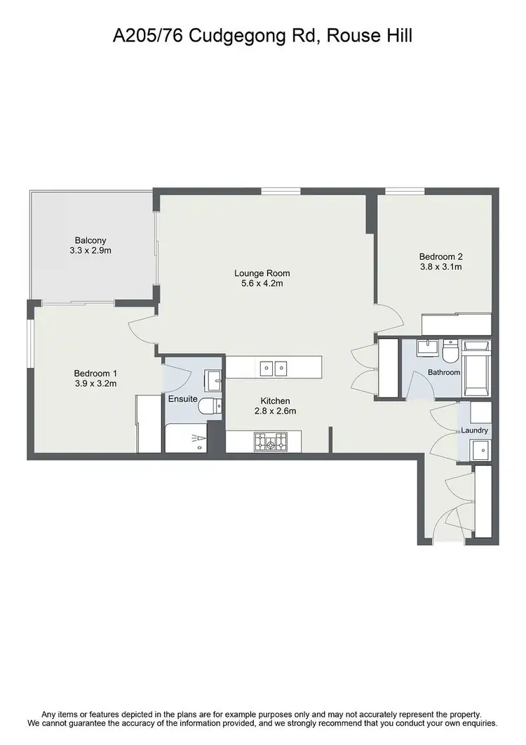 Floorplan of Homely apartment listing, 204/76 Cudgegong Road, Rouse Hill NSW 2155